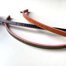 Load image into Gallery viewer, F*ck Cancer Pink Edge Painted Bracelet
