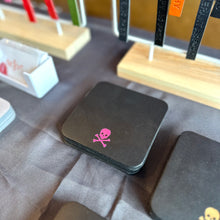 Load image into Gallery viewer, Skull Coasters Set with Florescent Pink Foil
