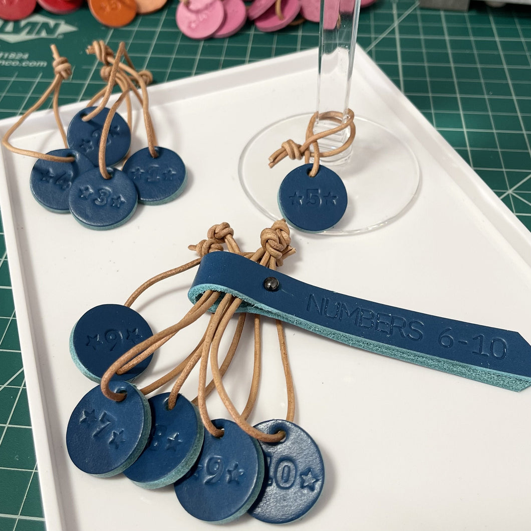 Star Wine Charms in Navy